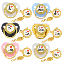 Baby Pacifier Clip Chain Holder BPA Free Newborn Dummy Baby Shower Gift Silicone Toddler Teether Infant Soother Kids Nipple