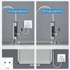 Electric Kitchen Water Heater Tap Instant Hot Stainless Steel Water Faucet Heater Cold Heating Faucet EU