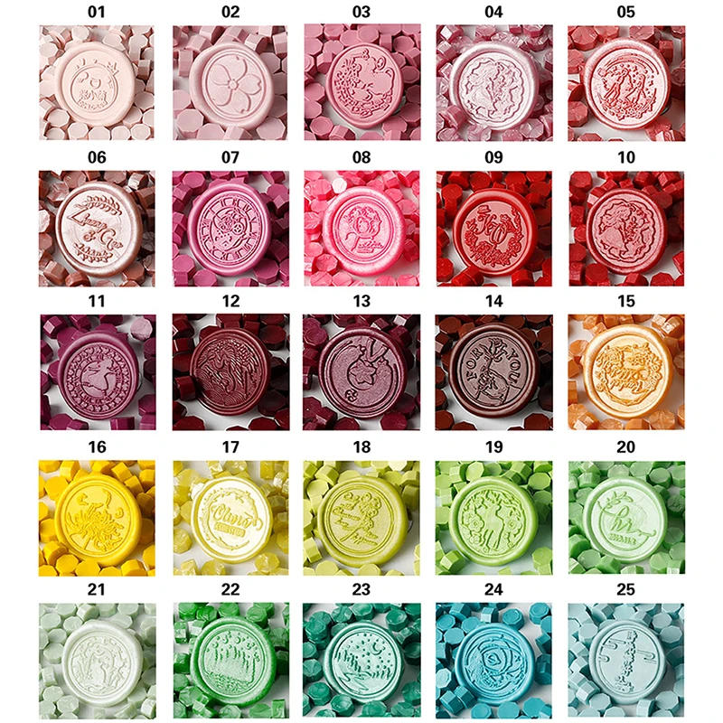 Description Picture 2 of item100Pc Retro Sealing Wax Seal Stamp Wax Beads Scrapbook Material Wedding Birthday Party Invitation stamp DIY stamp decoration