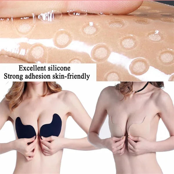 Description Picture 4 of itemSilicone Invisible Bras for Women Girls Push Up Backless Strapless Bra Front Closure Bralette Underwear Self-Adhesive Bra Pads