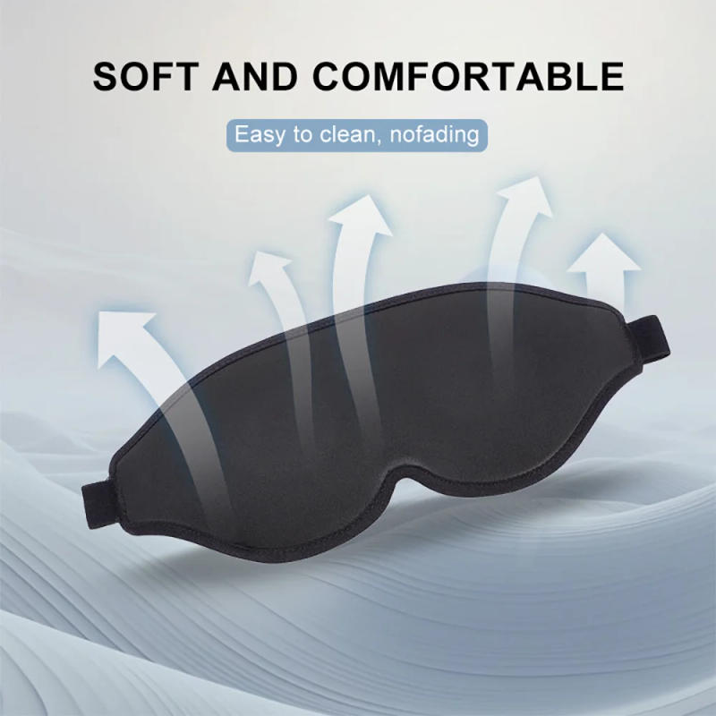 Description Picture 4 of item3D Sleeping Mask for Women Men Soft Blackout Eye Mask for Sleep Blissfully Blindfold Concave Sleep Mask with Adjustable Strap