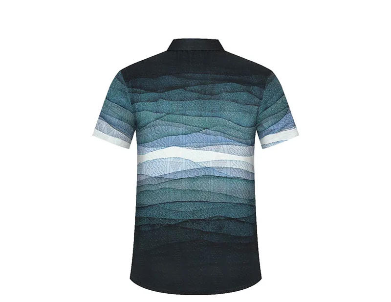 Description Picture 4 of itemFashion Digital Printing Shirt Men's 2024 Summer Short Sleeve Loose Casual Oversized Shirts Social Party Blouse Men Clothing