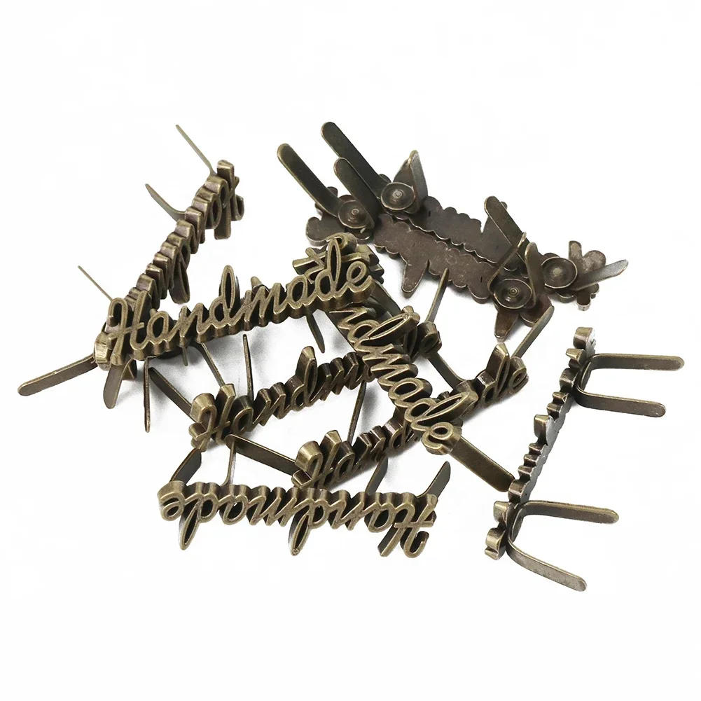 Description Picture 4 of item10pcs Metal Handmade Labels Tags for DIY Clothing Jeans Shoes Purse Bags Alloy Handmade Letter Tags Garment Accessories