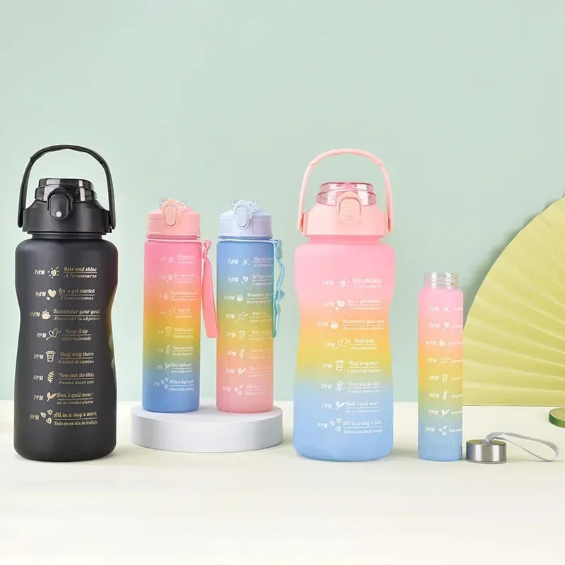 Description Picture 4 of item300ml Water Bottle Motivational Sport Water Bottle Leakproof Bottles Drinking Outdoor Travel Gym Fitness Jugs For Kitchen Cups