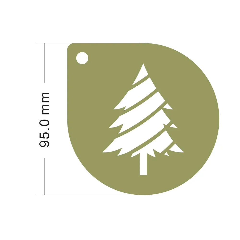 Description Picture 3 of item16Pcs Coffee Stencils DIY Latte Cappuccino Barista Coffee Accessories Decor Christmas Coffee Printing Model Powdered Sieve Tool