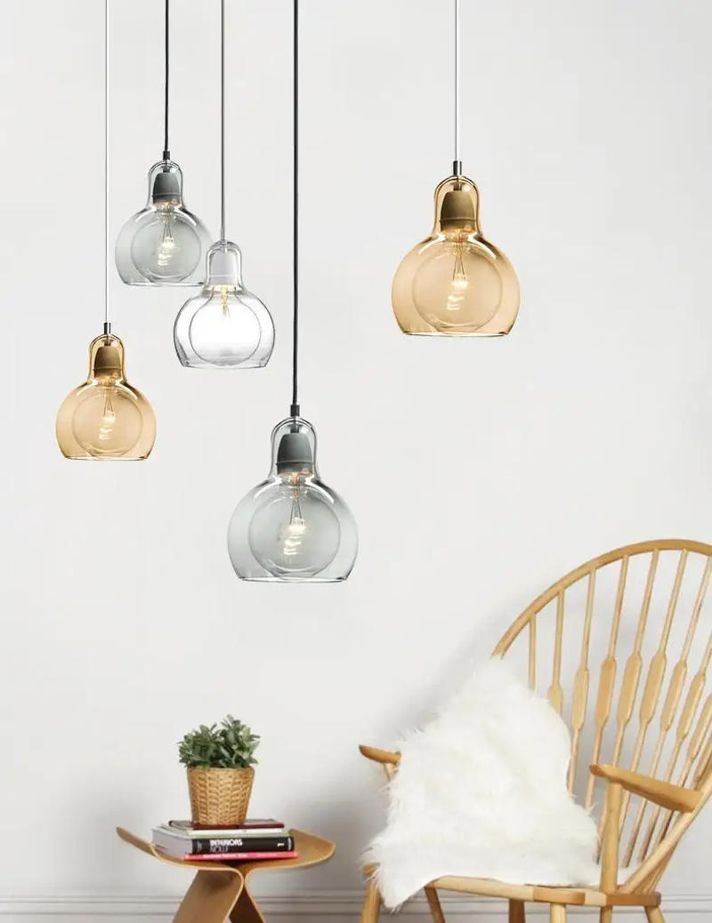 Description Picture 4 of itemSingle Glass Gourd Chandelier Simple Personality Creative Dining Room Hotel Bar Bedroom Bedside Lamp Lamp Room Decor