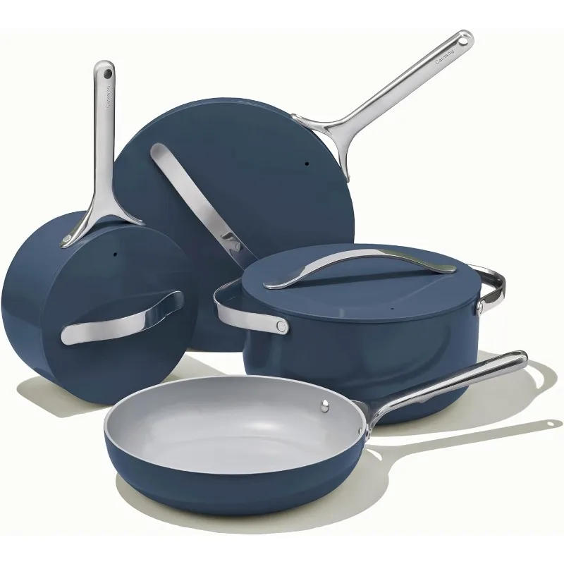 Description Picture 2 of itemCaraway Nonstick Ceramic Cookware Set (12 Piece) Pots, Pans, Lids and Kitchen Storage - Non Toxic - Oven Safe & Compatible
