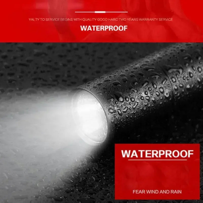 Description Picture 5 of itemMini Portable LED Flashlight USB Rechargeable Small Pocket Light Built In Battery Fixed Focus Zoomable Camping Searching Lantern