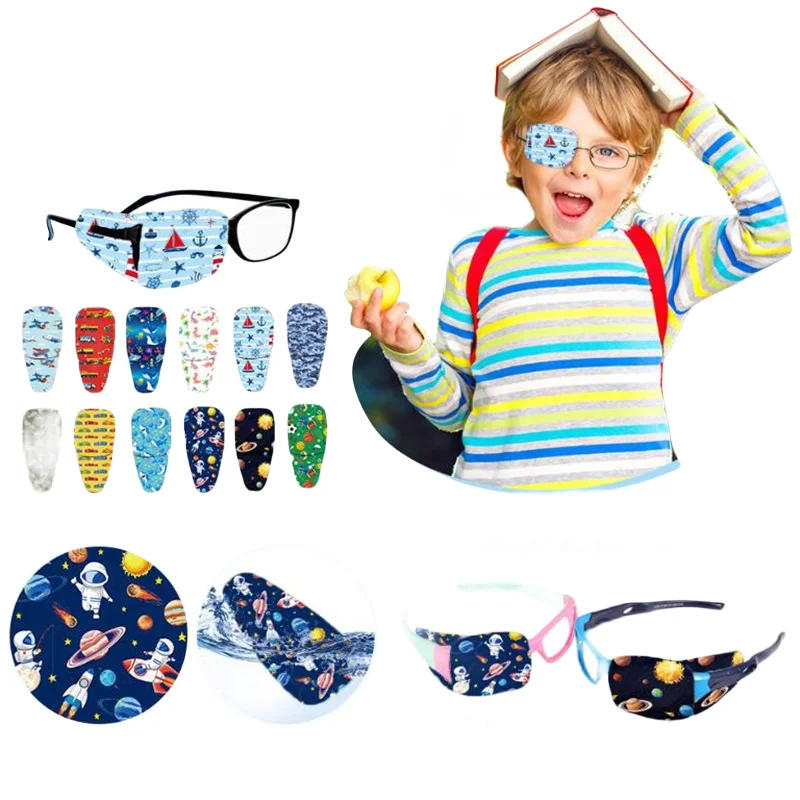 Description Picture 3 of item4/8Pcs Cute Kids Strabismus Treatment Vision Care Children Health Care Kids Child Occlusion Medical Lazy Eye Patch Eyeshade