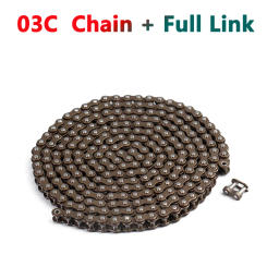 03C Roller Chain / Chain Links Connector Industrial Transmission Single Row Chain Pitch 4.7625mm for 03C Sprocket Carbon Steel