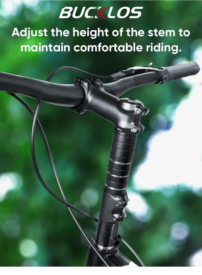 Description Picture 2 of itemBUCKLOS Bike Handlebar Stem Height Extender CNC Aluminum Alloy Bicycle Fork Extension Adapter MTB Handlebar Riser Road BMX Parts