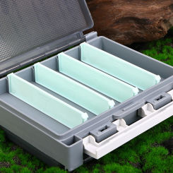 Double Sided Fishing Lure Jig Head Box Organizer with Adjustable Dividers Fishing Lure Box Fishing Storage Box for Fishing