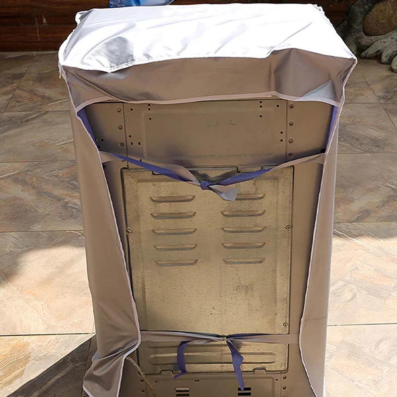 Description Picture 6 of itemWashing Machine Cover Polyester Waterproof Top Load Laundry Dryer Cover Sunscreen Laundry Silver Coating Dustproof Cover