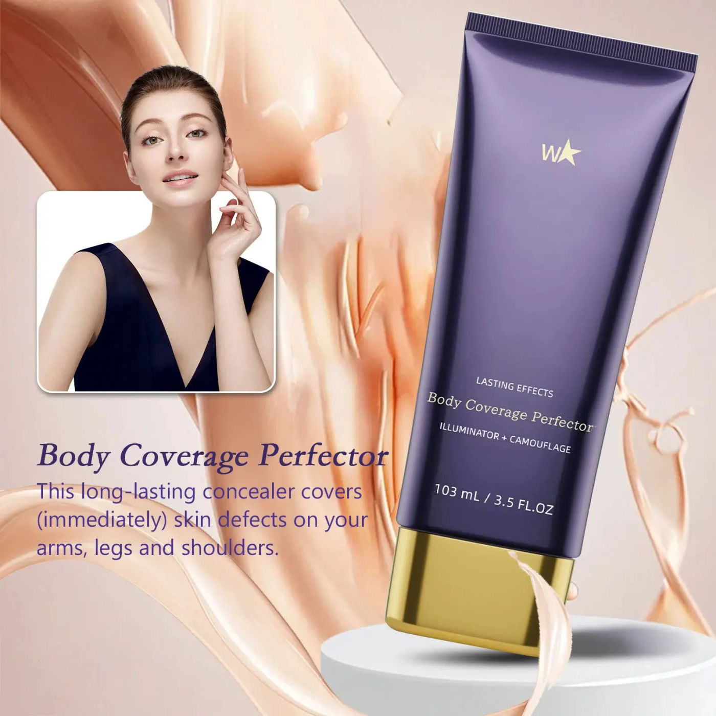 Description Picture 6 of itemFace Body Tattoo Mask Liquid Concealer Cream Waterproof Sweat-proof Longlasting Tattoo Birthmark Coverage Full Coverage Makeup