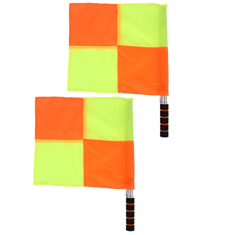 Description Picture 2 of item2PCS Football Training Flags Referee Linesman Flag with Storage Bag for Sports Match Soccer Football Hockey Training