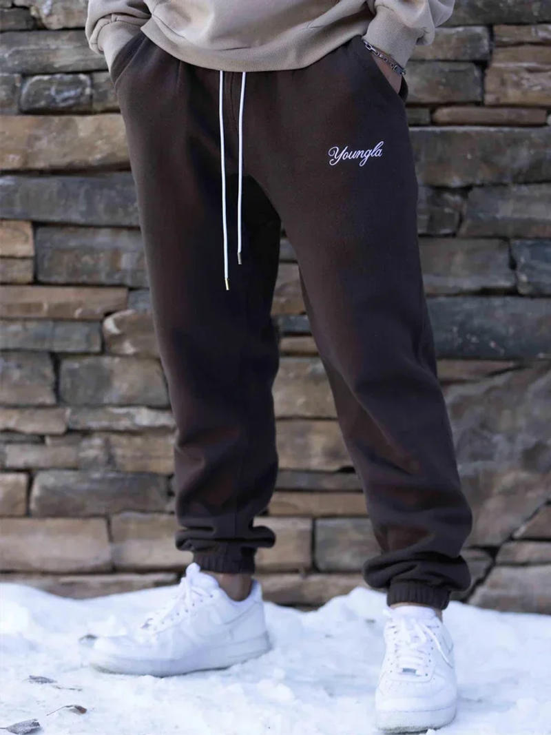 Description Picture 6 of itemMen's embroidered cotton sportswear, American style, casual fashion, sportswear, men's fitness pants