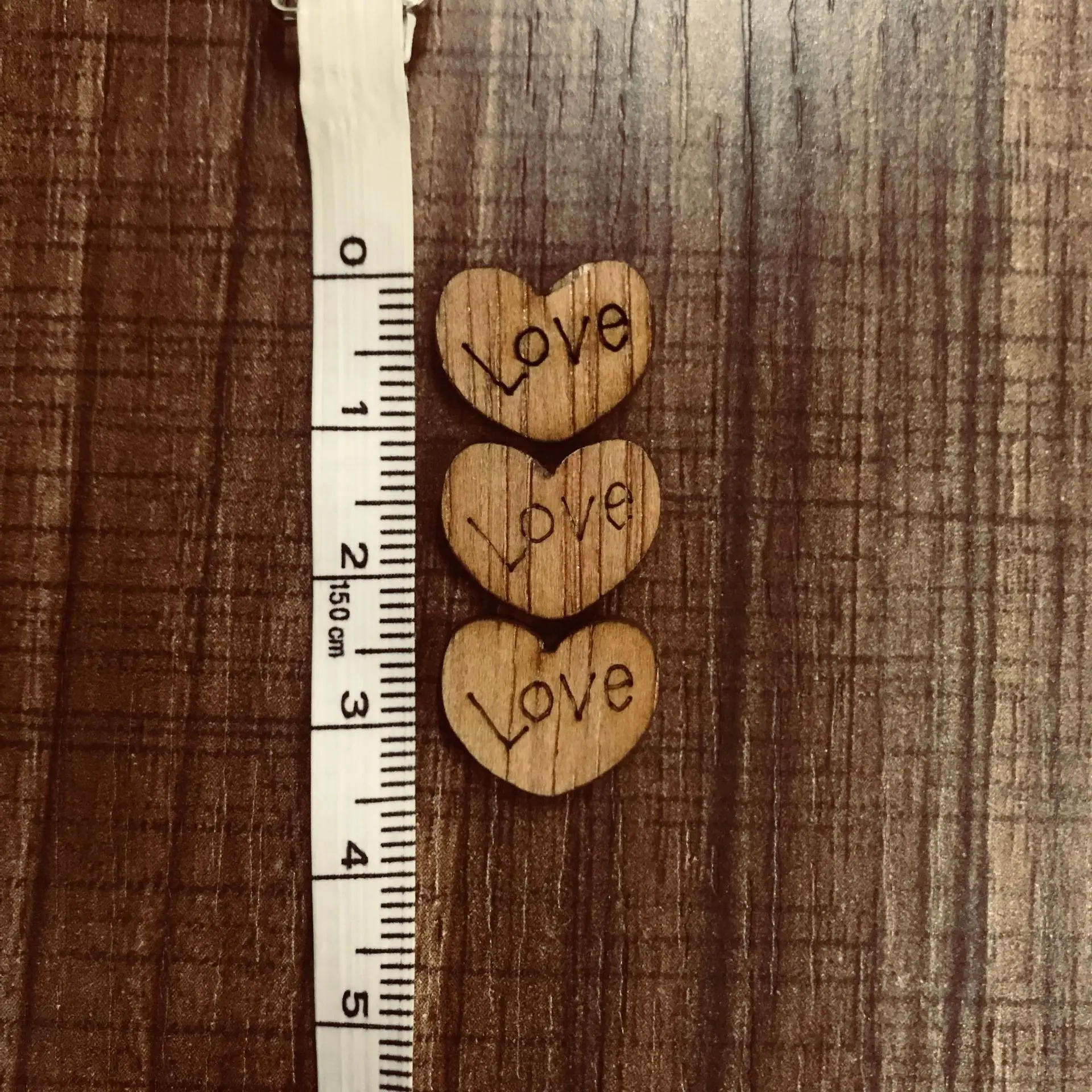 Description Picture 3 of item100Pcs Mini Wooden Love Heart Wedding Table Scatter Wedding Party DIY Decoration Craft Accessories Party Wedding Decor