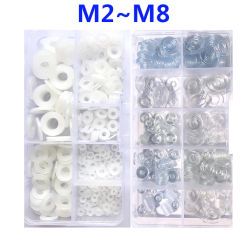 PVC Nylon Washer Set M2 M2.5 M3 M4 M5 M6 M8 Red Steel Paper Plastic Flat Washer Transparent Spacer Insulation Gasket Ring Kit