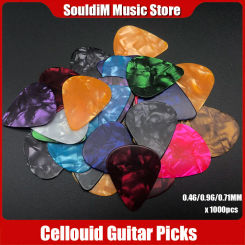 1000Pcs Cellouid Acoustic Electric Bass Gutiar pick plectrum guitarra musical instrument 0.46mm/0.71mm/0.96mm Guitar pick