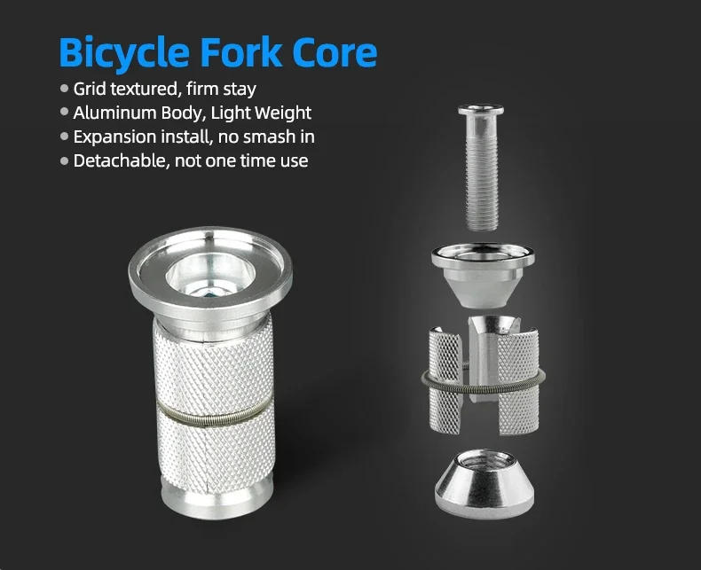 Description Picture 2 of itemCarbon Fork Anchor Bicycle Steerer Headset Expansion Knurled Gag Inserts Bowl Top Cap Mount Expander Plug Compression Nuts