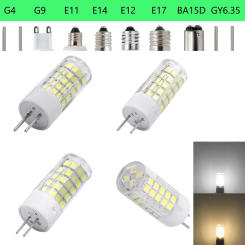 Mini LED Corn Bulbs G4 G8 GY6.35 G9 E14 E12 2835SMD 64LEDs 7W Light Replace 60W Halogen Lamps Warm Cool White for Home110V 220V