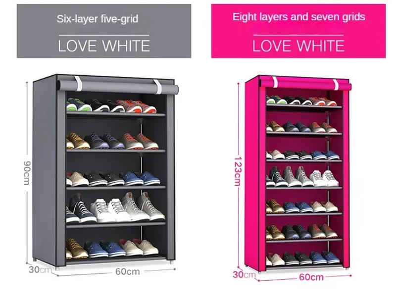 Description Picture 6 of itemMulti-tier Combination Shoe Rack Home Bedroom Living Room Dustproof Storage Shoe Cabinet Dormitory Simple Shoe Organizer