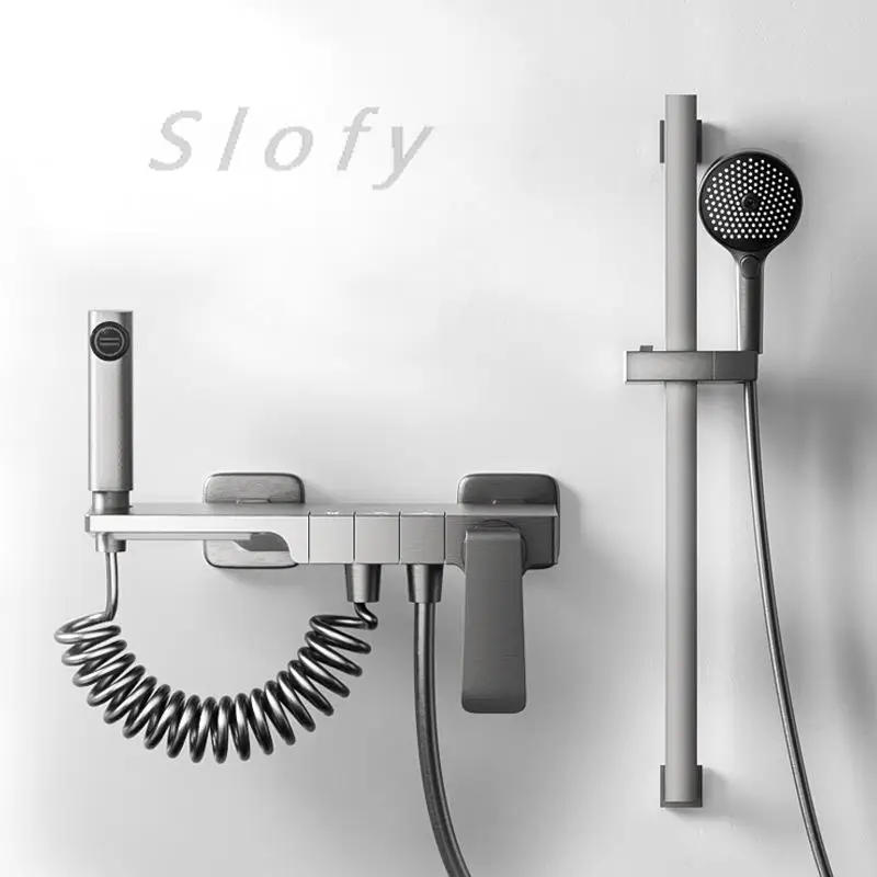 Description Picture 2 of itemCold and Hot Bathroom Rain Shower System Luxury Rain Mixer Shower High Pressure Rainfall Shower Head Faucet with Handheld Tap