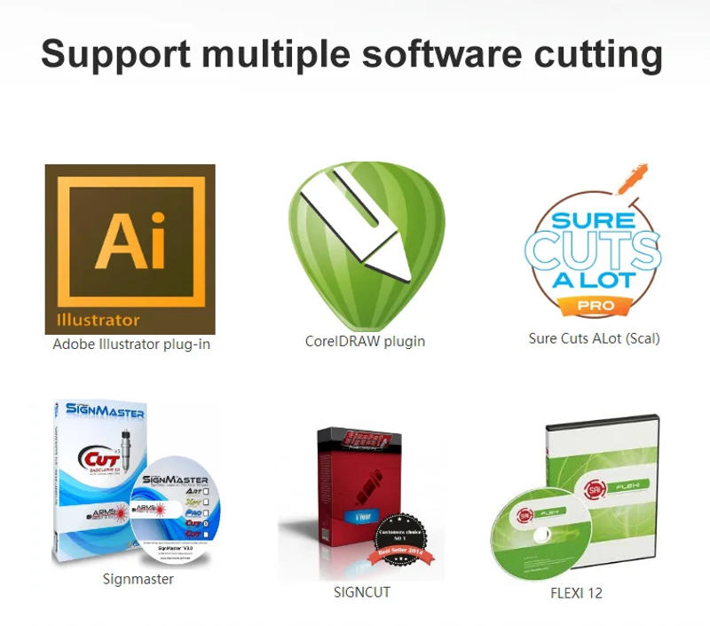 Description Picture 6 of itemFactory price 24"/48"/60" Graph Vinyl cutting plotter Sticker dieautomatic contour cutting plotter with Signmaster Vinyl Cutter