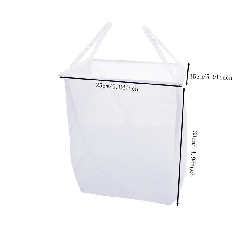 Description Picture 2 of itemHanging Net Bag With Sticker Wall-Mounted Laundry Basket Dirty Clothes Storage Basket Bathroom Organzier Mesh Bag Laundry Hamper