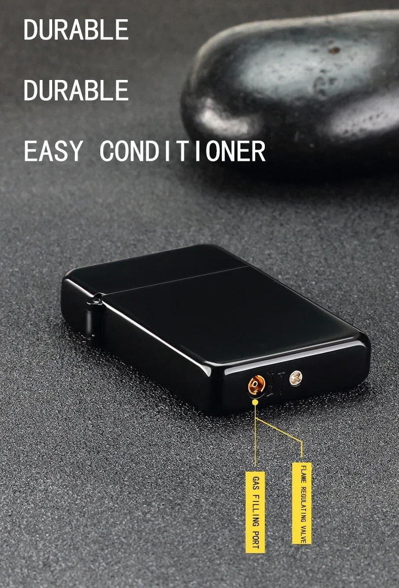 Description Picture 5 of item2024Red Jet Flame Lighter Luminous Inflatable Butane Gas Windproof Lighters Strong Powerful Cigar Torch Lighters for Smoker Gift