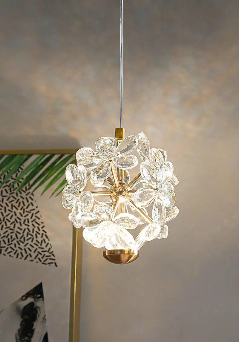 Description Picture 5 of itemLight luxury French crystal bedside chandelier Postmodern Dandelion Creative Dining Room, Dining Room, Bedroom Ceiling Light