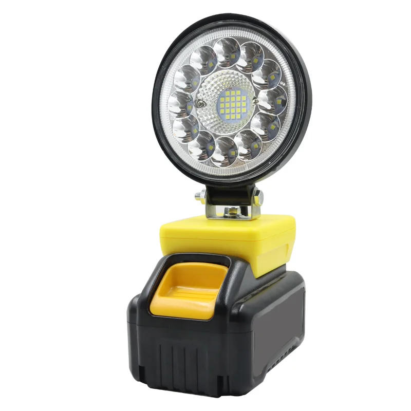 Description Picture 6 of item4 Inch Car LED Work Lights Flashlights Electric Torch Spotlight For Dewalt XR FlexVolt 18V 20V 60V Li-ion Battery USB Power Bank