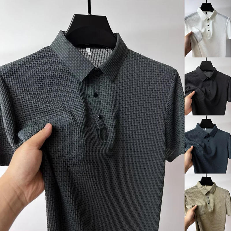 Description Picture 3 of itemShirt Mens Tops Casual Muscle Office Slim Fit Solid Color Summer T Dress T Shirt Business Casual Comfy Fashion