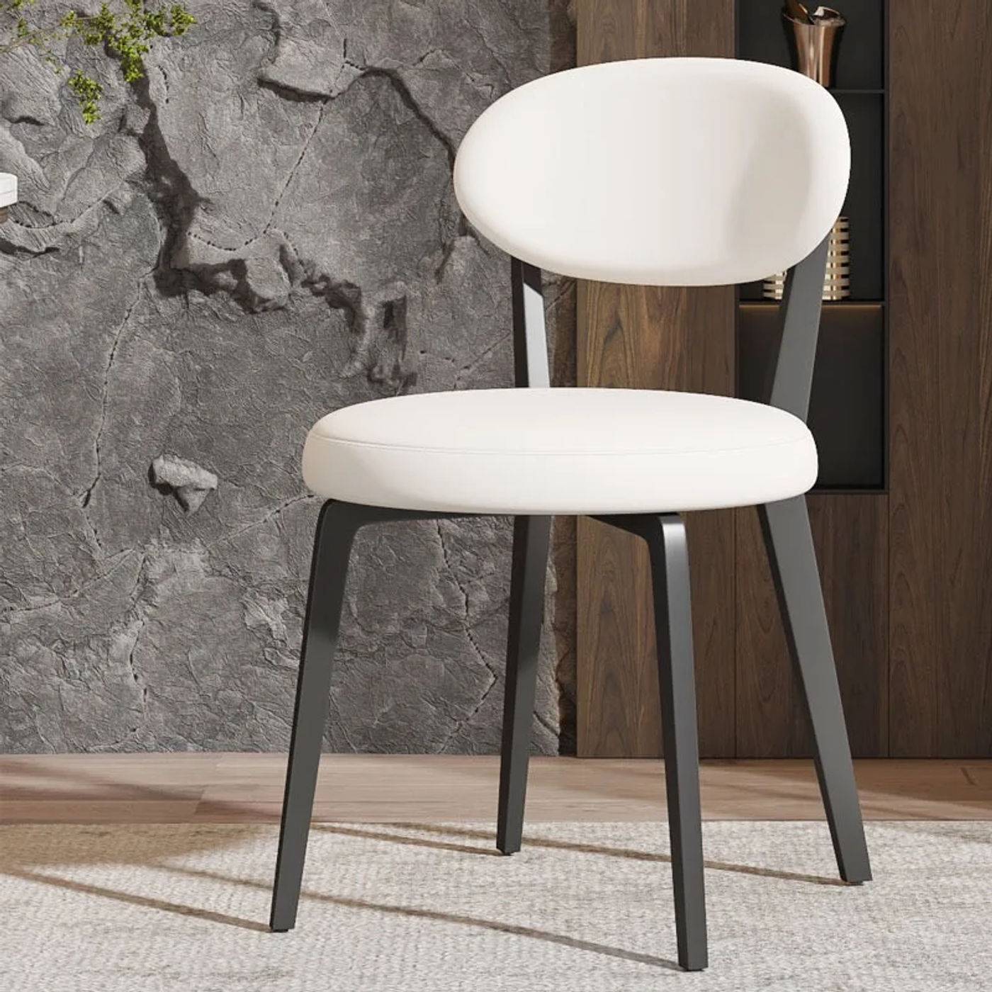 Description Picture 2 of itemFrench style dining chair with cream is simple and luxurious. online celebrity designer dining table and chair uses online celeb