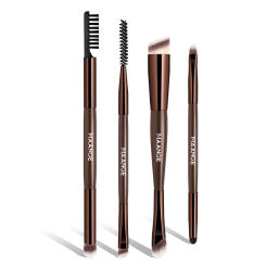 MAANGE Makeup Brush Set 4pcs Double-ended Premium Synthetic Eyeshadow Eyebrow Concealer Blending Liner Makeup Beauty Brush Kit
