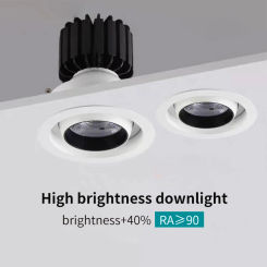 Anti-glare COB Wall Washing Spotlight High Color Rendering Embedded Ceiling 7W 12W Catering Concentrating Aisle Warm Light