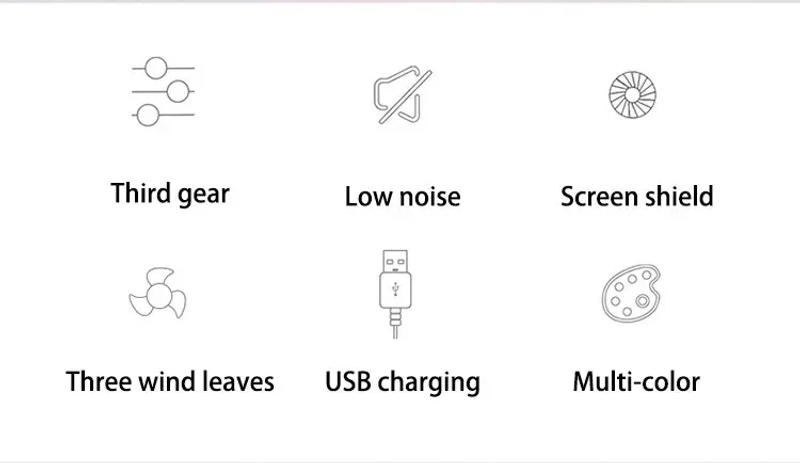 Description Picture 3 of itemDesktop Desktop Small Fan Mini Handheld Usb Three Speed Cool Air Car Home Office Portable Quiet Outdoor Simple Portable Summer