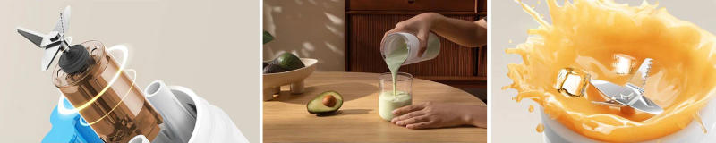 Description Picture 5 of itemNEW XIAOMI MIJIA Portable Juicer Mixer 2 Electric Mini Blender Fruit Vegetables Quick Crushed ice Juicing Kitchen Food Processor