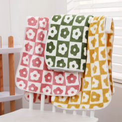 1pc Towel 35x75cm Flower PatternCoral Velvet Absorbent Quick Drying Face Towel Soft Adults Face Hand Towels Bathroom