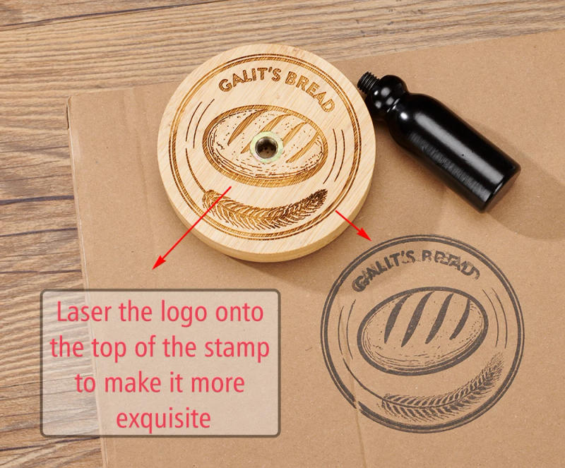 Description Picture 3 of itemPersonalised LASER Logo Stamp Wooden Stamp Rubber Logo Clear Seals Custom Package Stamps Business Logo Seals