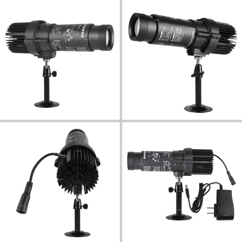 Description Picture 2 of itemDesign Custom 37mm RGB Gobo Card Static 20W LED Advertising Lights For Bar Coffee Shop Sign Show HD Zoom Logo AD Projector Lamps