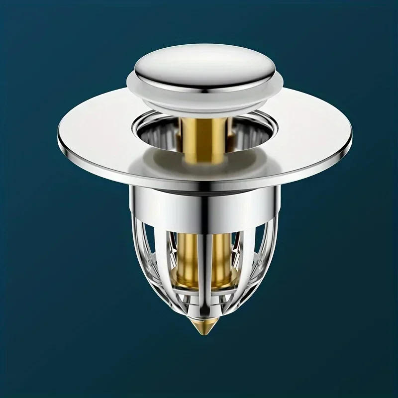 Description Picture 3 of itemNEW Bathroom Sink Plug Stopper Wash Basin Core Bounce Up Drain Filter Shower Sink Filter Plug Household Kitchen Bathtub Stopper