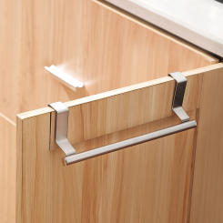 No-Punch Cabinet Door Hooks - Stainless Steel Ventilated Moisture Resistant Design Easy Installation