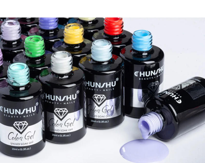 Description Picture 3 of itemCHUNSHU Nail Gel Polish 10ML Glitter UV LED Varnishes Long Lasting Semi Permanent Nails Art Soak Off Base & Top Coat Lacquer DIY