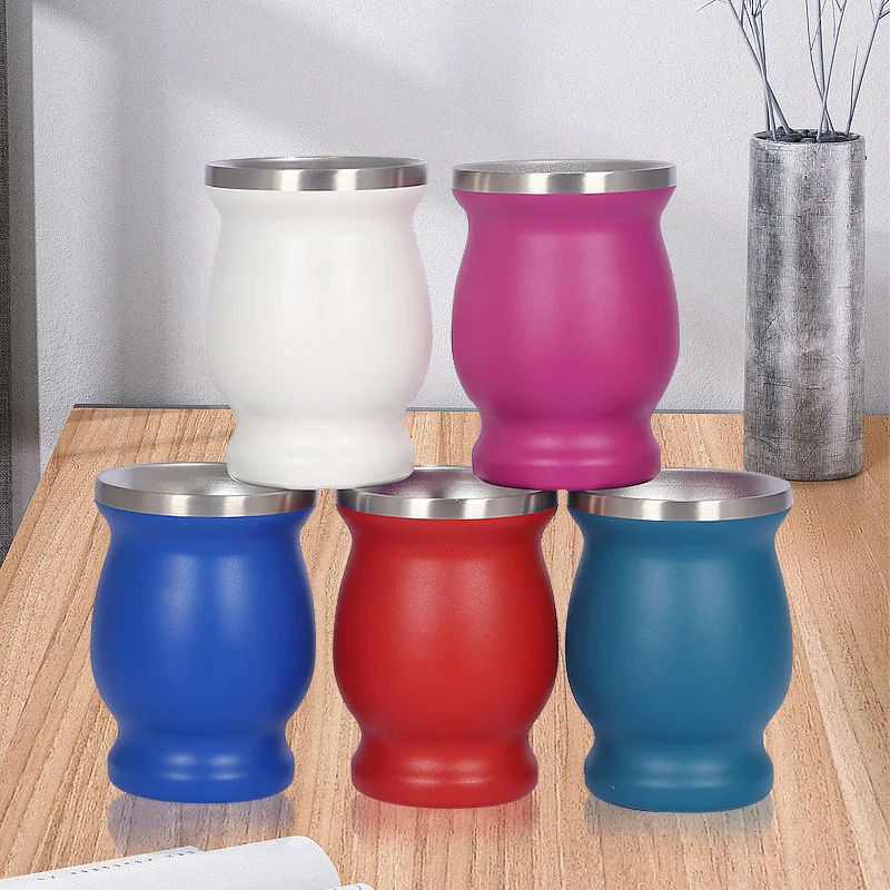 Description Picture 6 of item230ML Yerba Mate Cup Set Stainless Steel Includes Double Cleaning Brush Straw Anti Scalding Insulated Cup Home Teaware