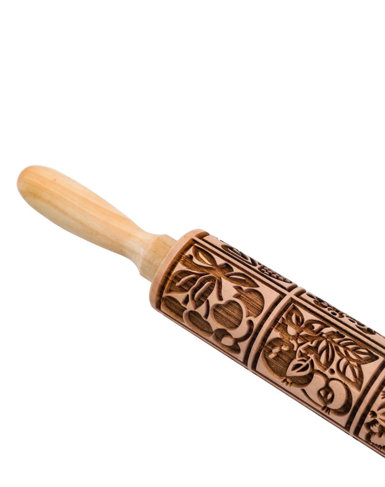 Description Picture 4 of itemPottery Art Wood Texture Roll Relief Tree Stone Flower Pattern Embossed Rod Mud Rolling Pin DIY Ceramic Pottery Tools Mud Roll