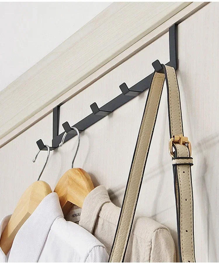 Description Picture 6 of itemHooks Over The Door 5 Hooks Home Bathroom Organizer Rack Clothes Coat Hat Towel Hanger Bathroom Kitchen Accessories