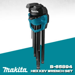 Makita B-65894 9Pcs Allen Key Set Hex Wrench Adjustable Spanner Portable L-Shape Nuts Wrenches Six-Lens Ball Head Repair Tools