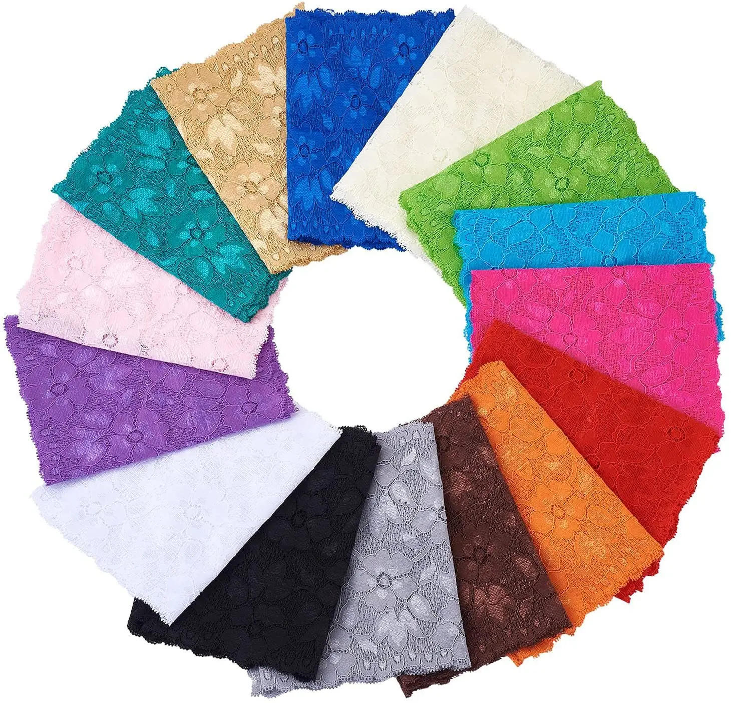 Description Picture 2 of item2Meters/Lot 16CM Elastic Stretchy Spandex Floral Embroidered Lace Ribbon DIY Apparel Sewing & Fabric Handmade Crafts Material