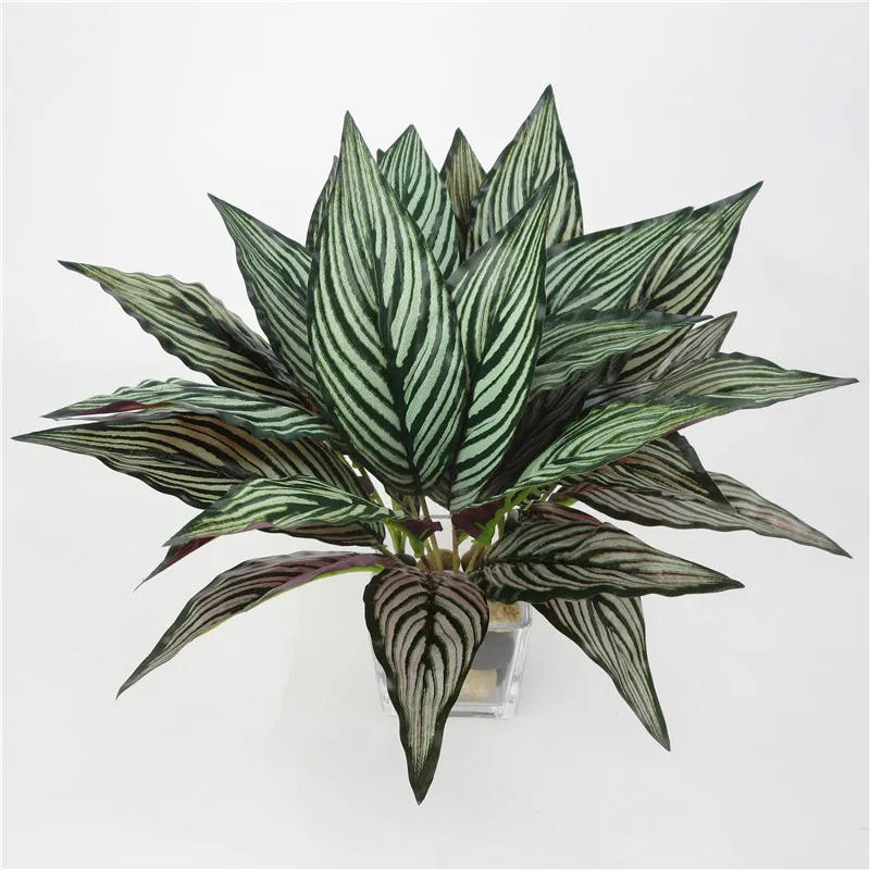 Description Picture 6 of itemArtificial Green Plant Leaves Plastic Evergreen Yellow Magnolia Fake Flower Home Living Room Decoration Simulation Plants Leaf